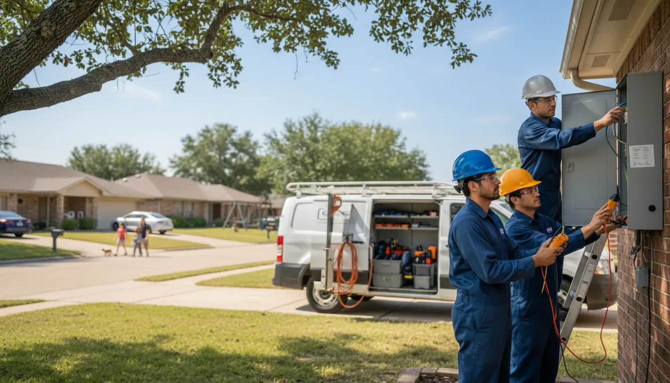 Certified electrician providing emergency electrical services in Morton, TX